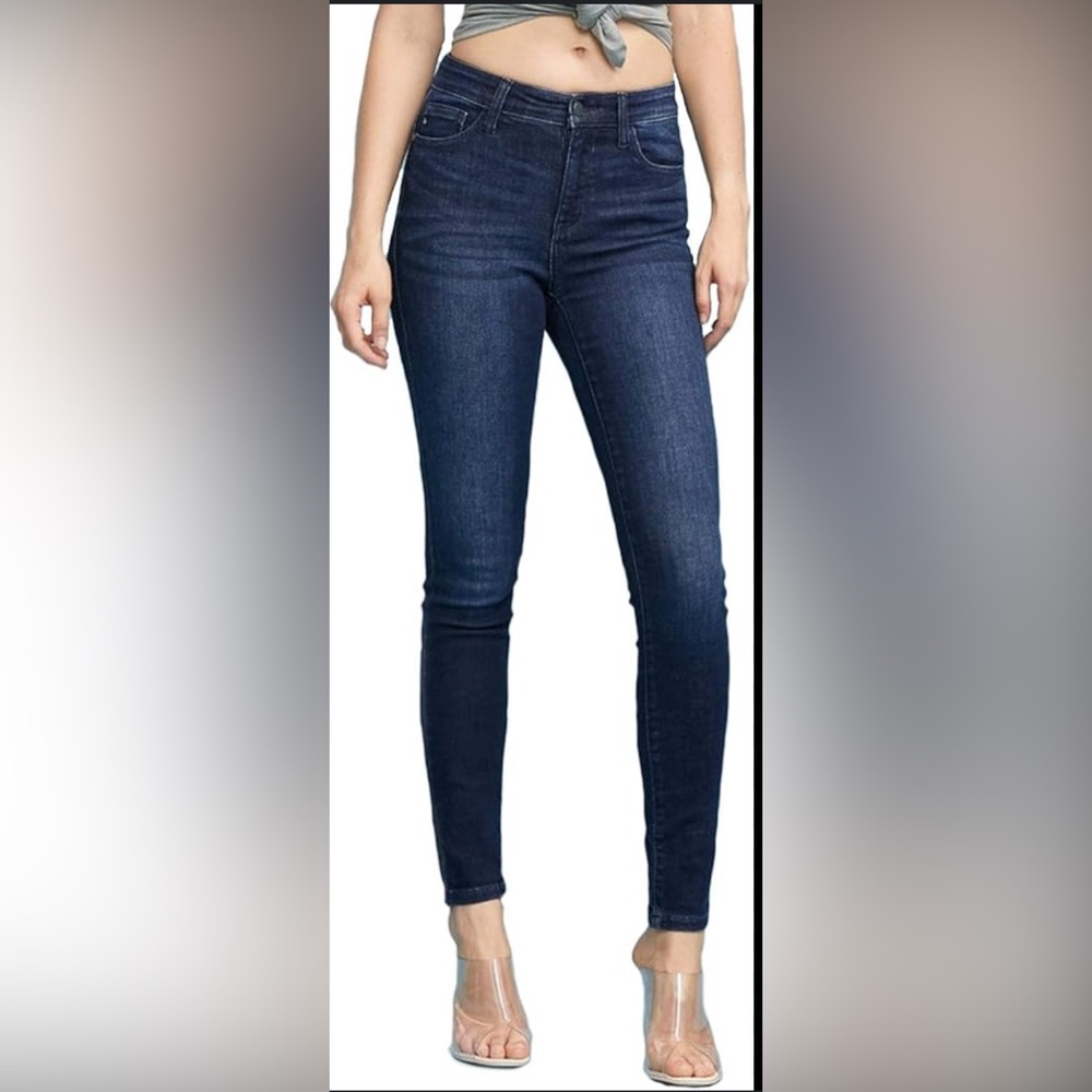 NWOT Judy Blue Los Angeles Skinny Jeans Dark Blue Women's Jeans Sz 11/30 .